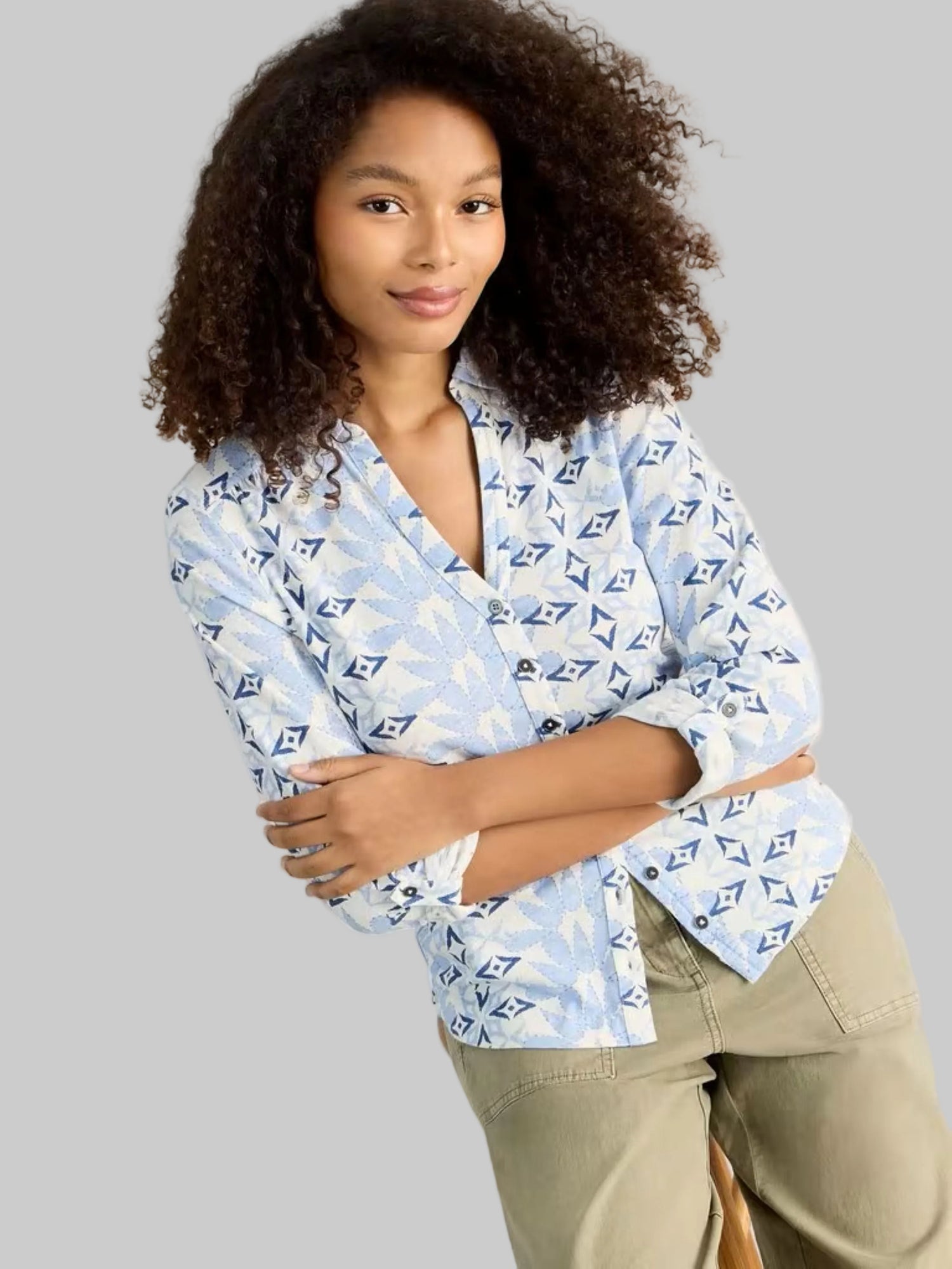 Womens Annie Collard Jersey Shirt