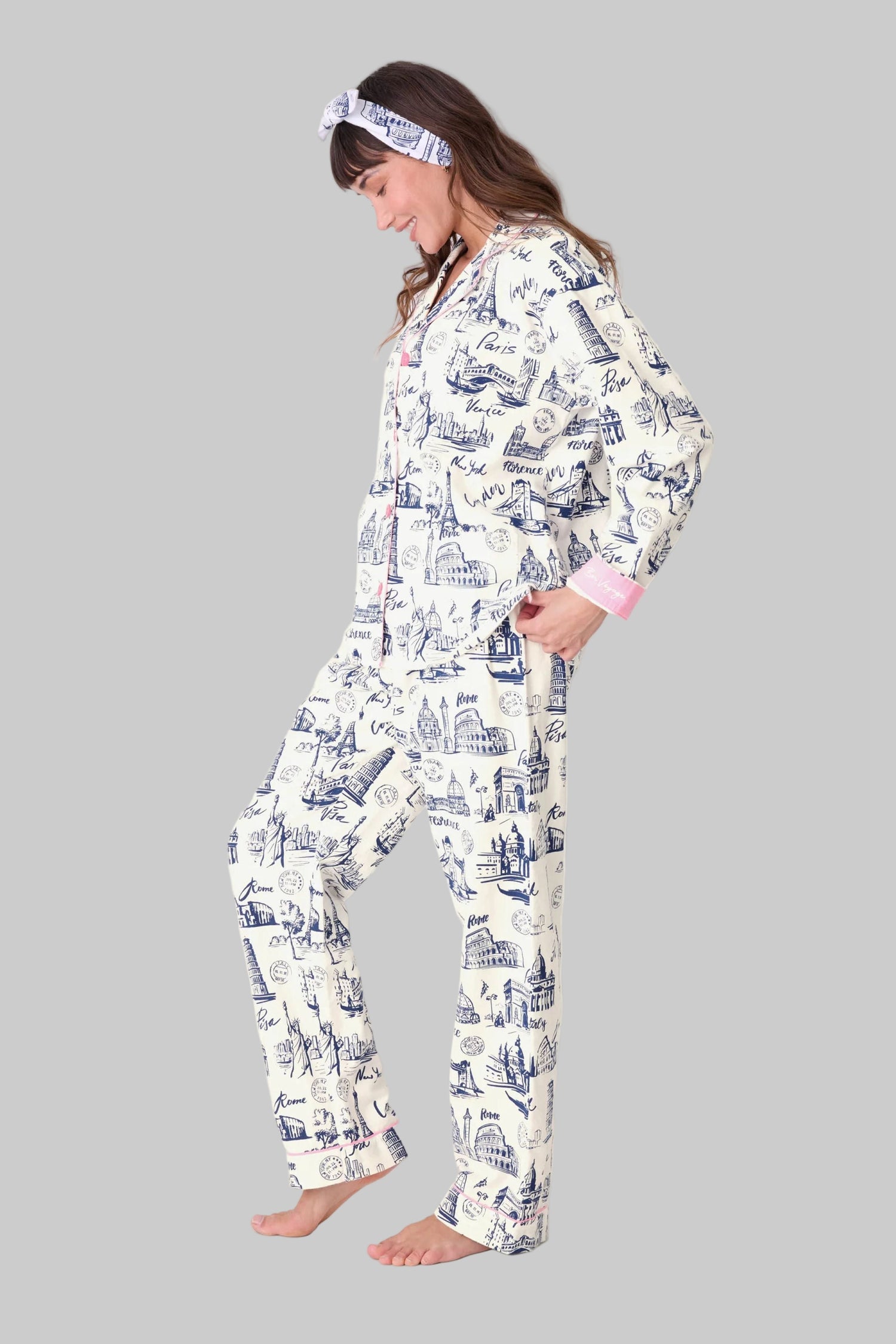 Bon Voyage 3-Piece Flannel PJ Set