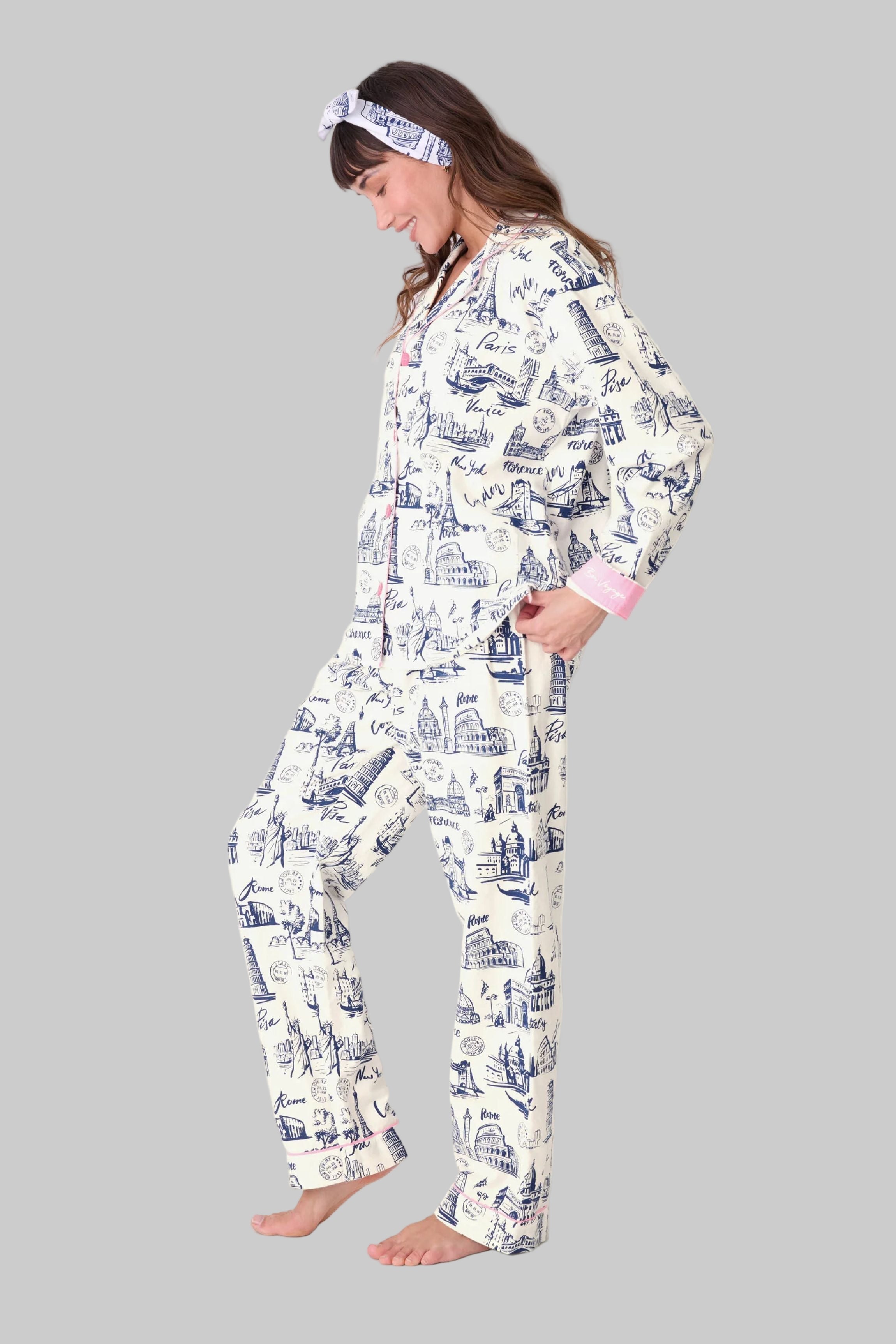 Bon Voyage 3-Piece Flannel PJ Set