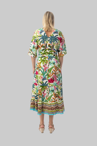 Ovahe Border Print Dress