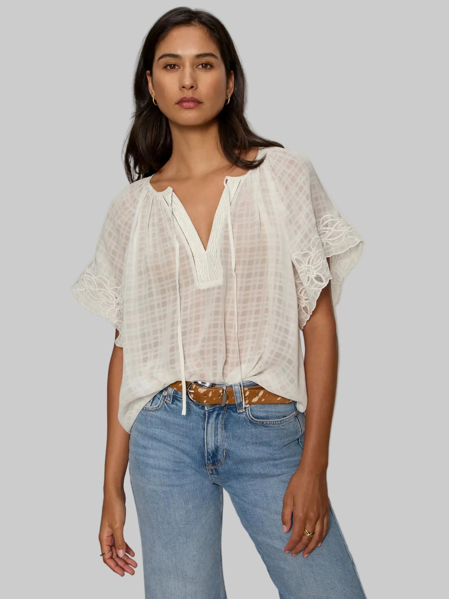 Easy Brunch Embroidered Blouse