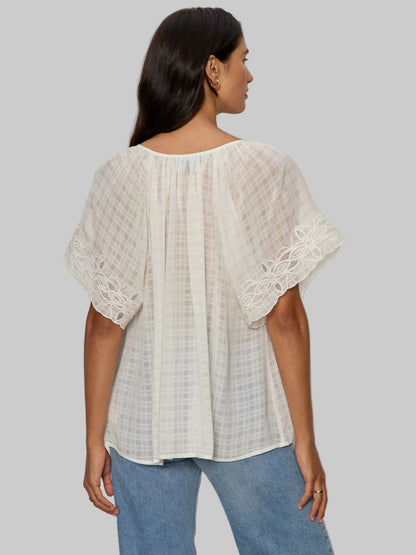 Easy Brunch Embroidered Blouse
