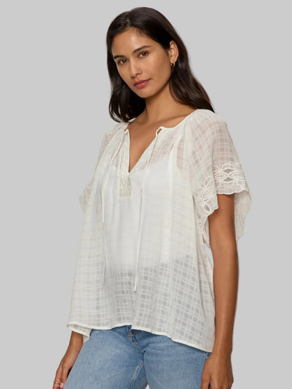 Easy Brunch Embroidered Blouse