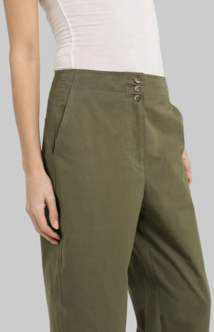 Barrel Trouser With Button Detail