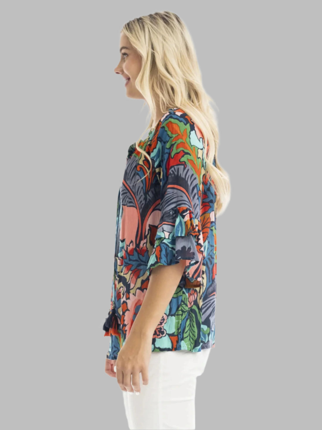 Cape Verde Tassel Frill Top