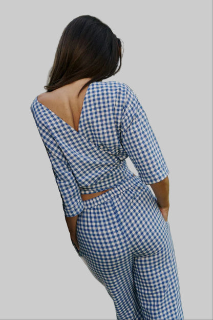 Elastic Gingham Pant