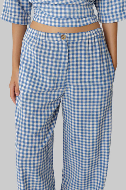 Elastic Gingham Pant