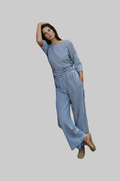 Elastic Gingham Pant