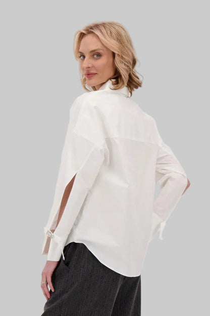 Diamond Cuff Split Sleeve Shirt