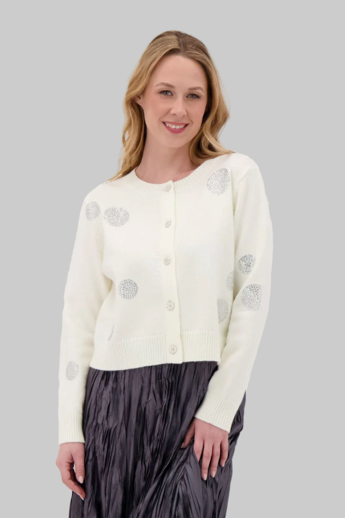 Rhinestone Dot Cardigan