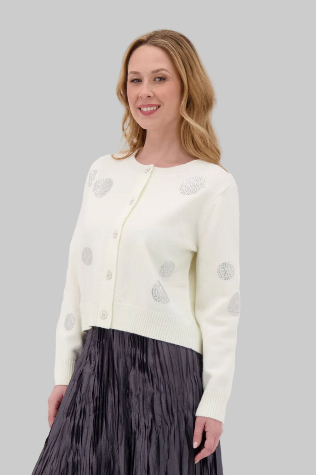Rhinestone Dot Cardigan