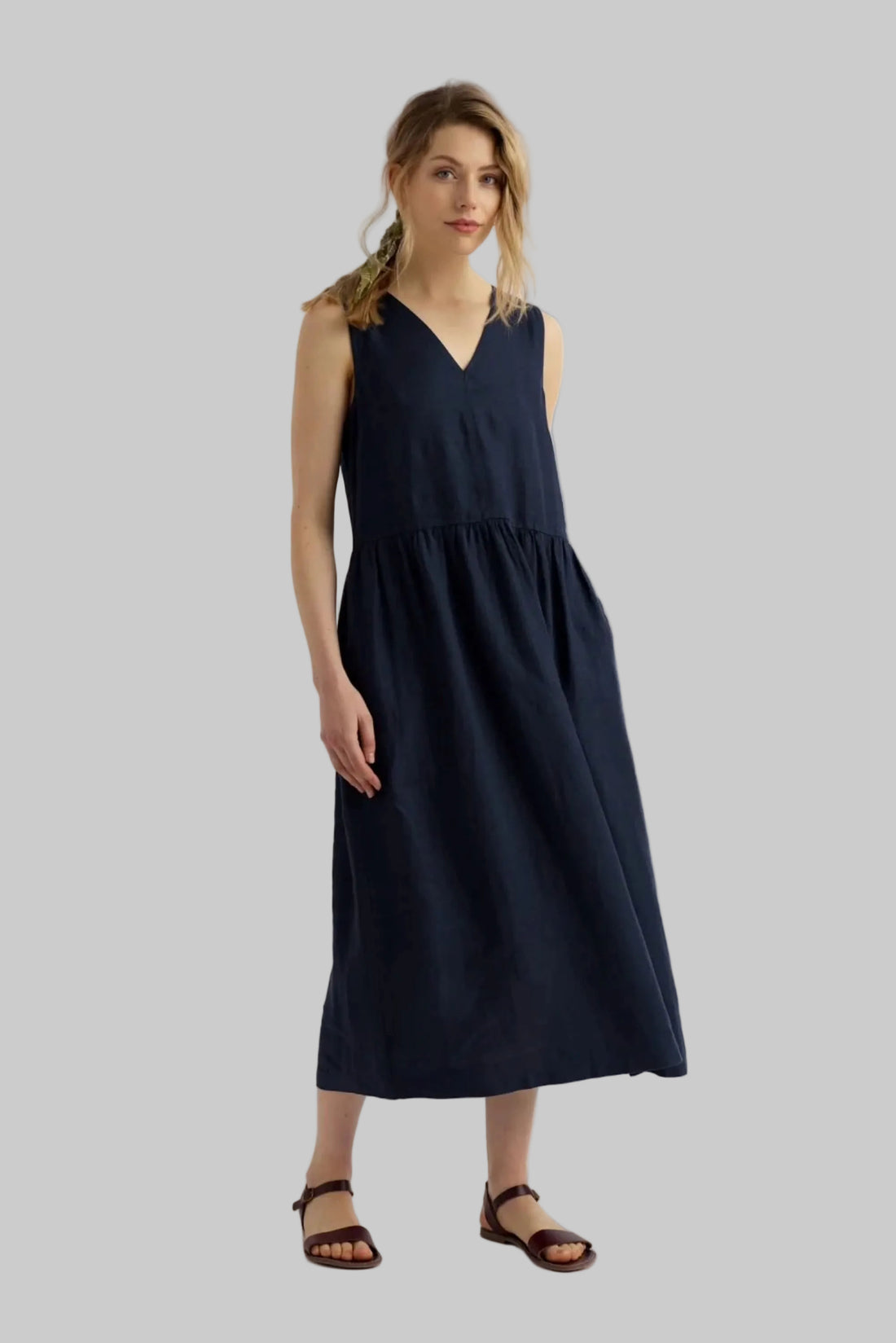 Lowland Heather Linen Dress