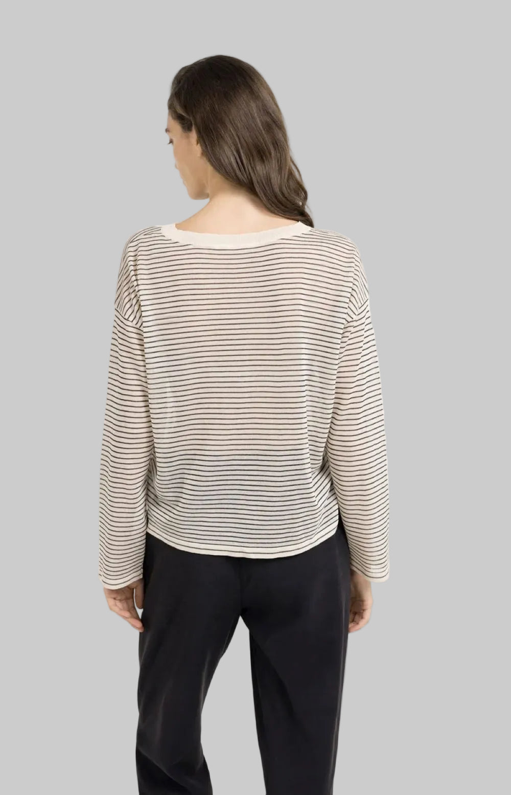 Fine Knitted Striped  Sweater
