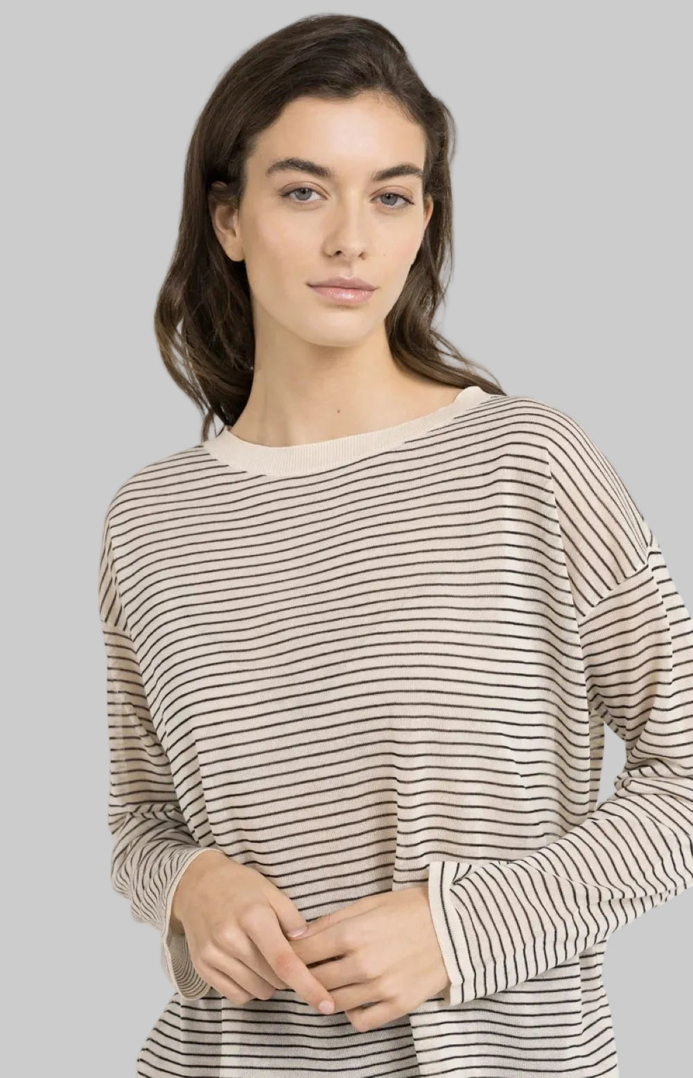 Fine Knitted Striped  Sweater