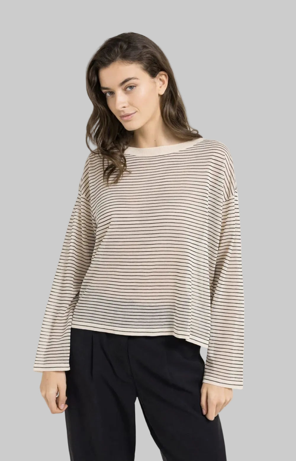Fine Knitted Striped  Sweater