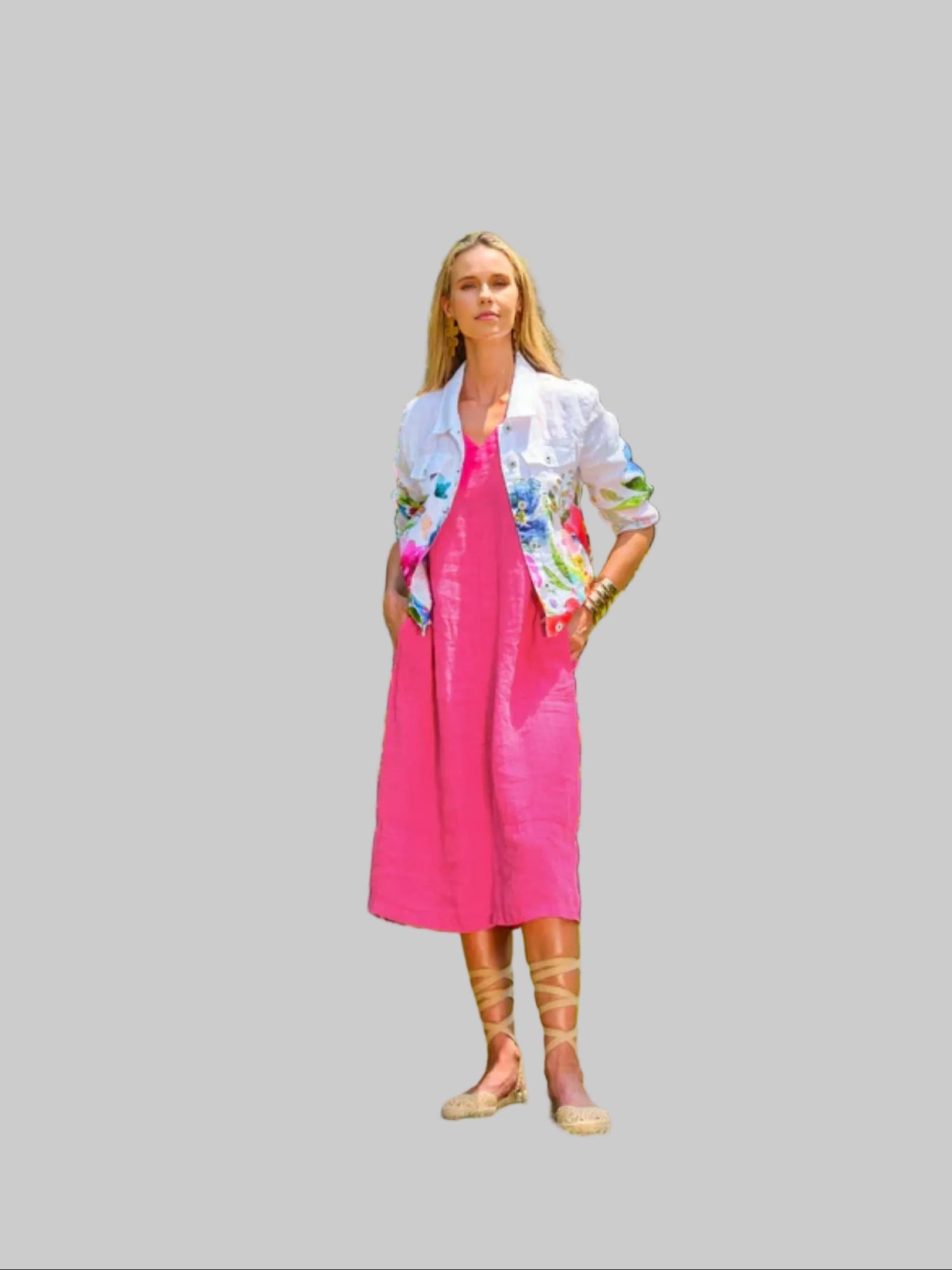 Sleeveless Linen Dress