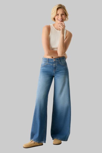 Hazel Mid Waist Full Length Jeans