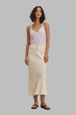 Velvet Bottom Skirt Linen