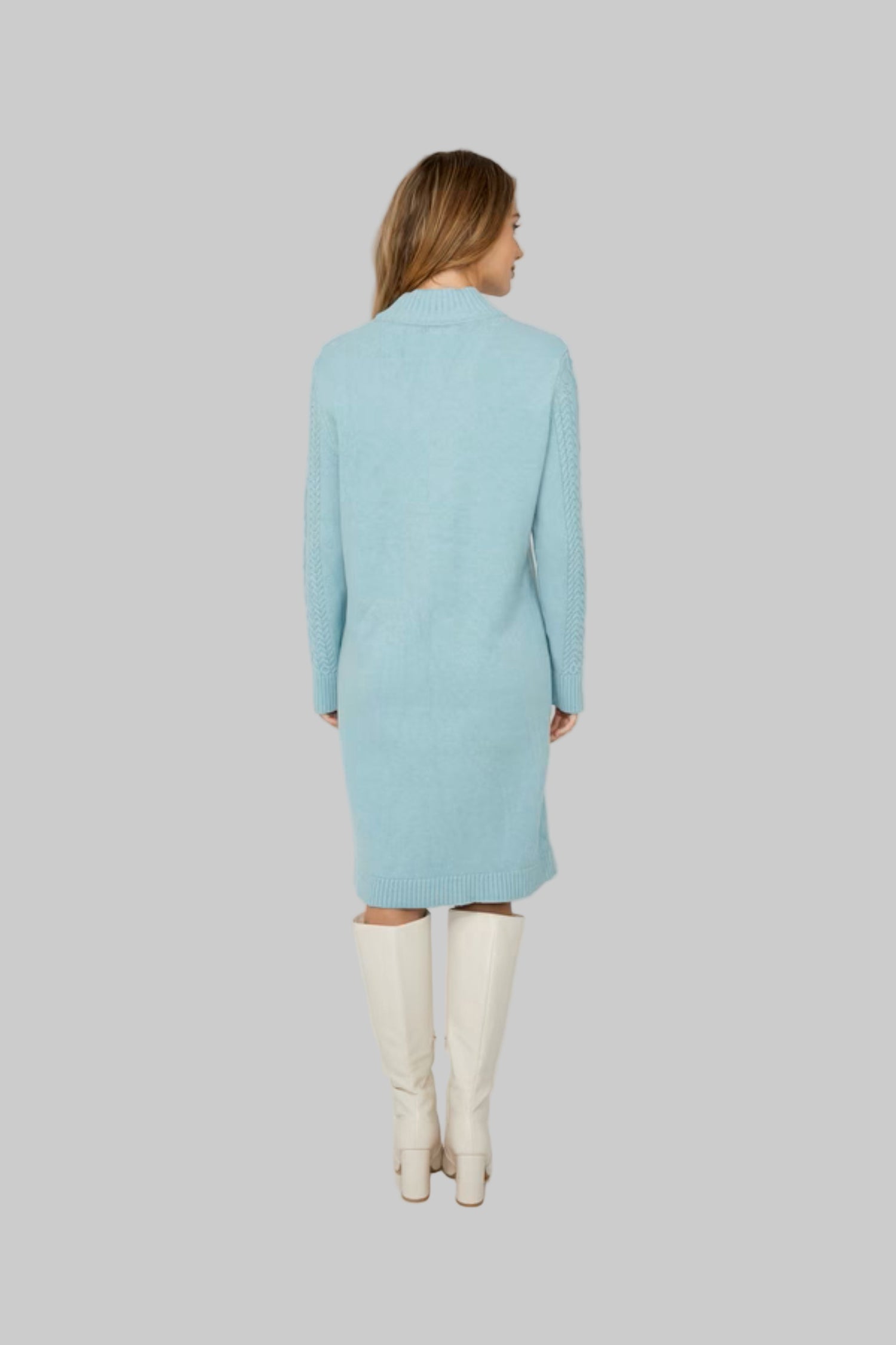 High Neck Sweater Dress