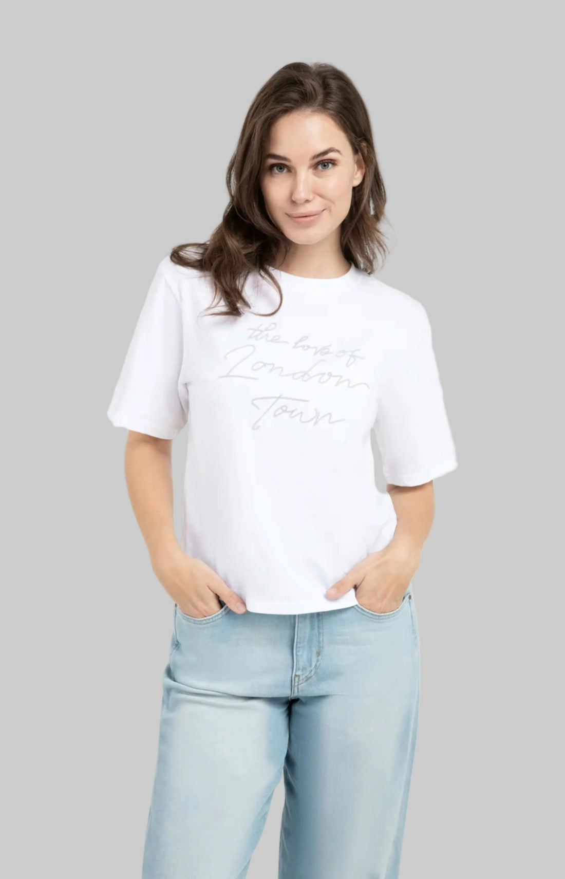 T-Shirt With Soft Flock Print