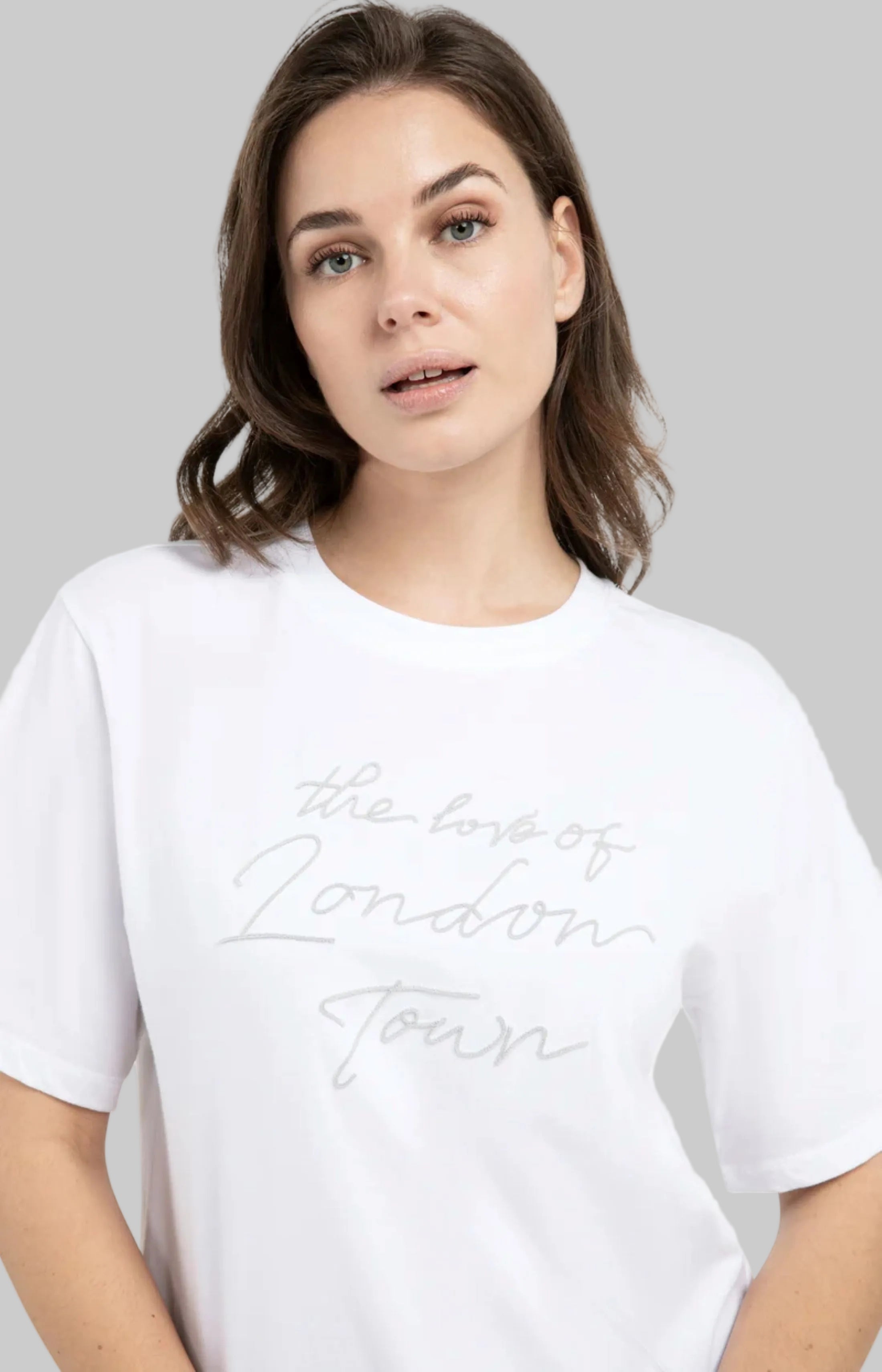 T-Shirt With Soft Flock Print