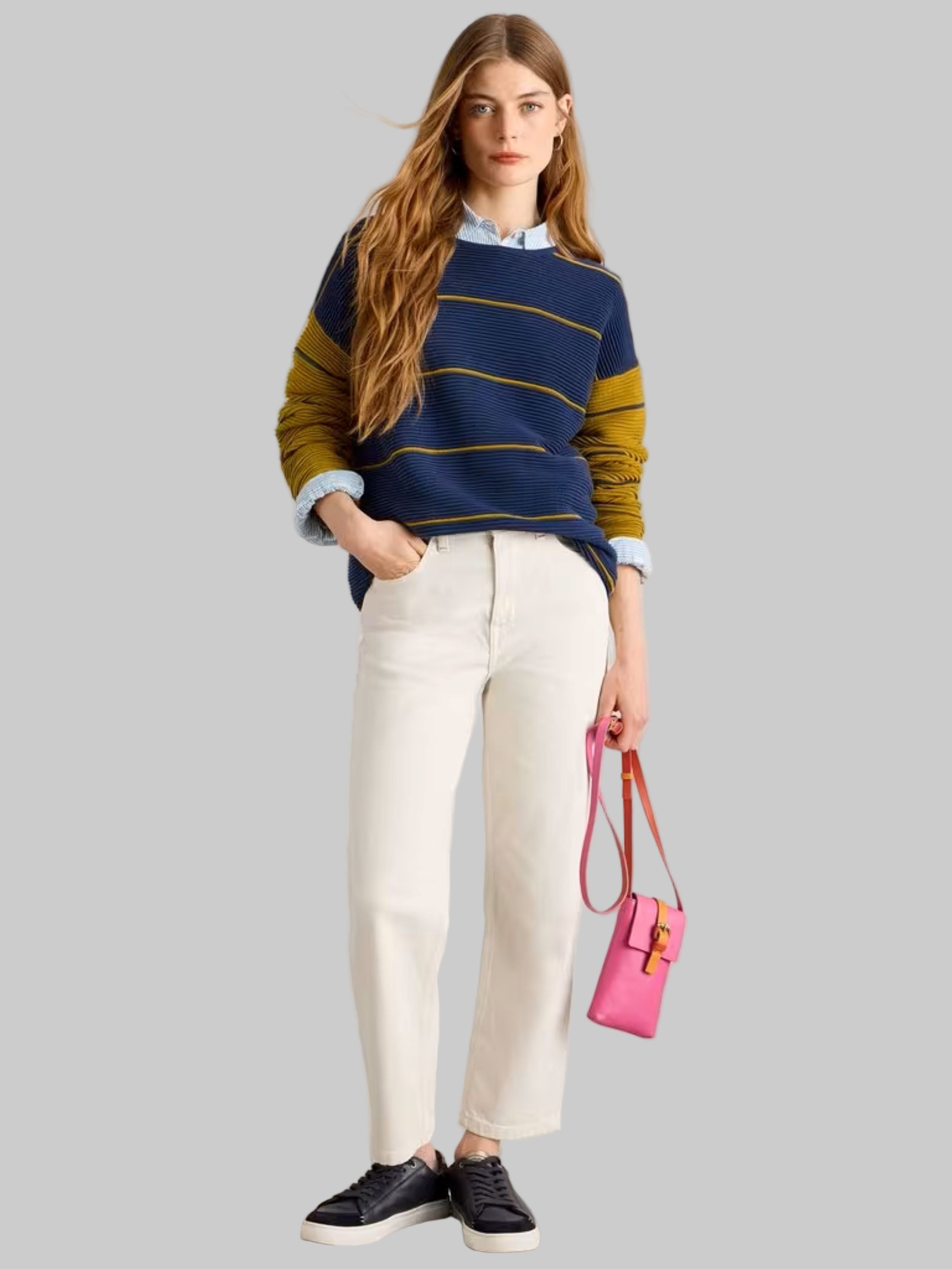 Jana Striped Cre Neck Jumper