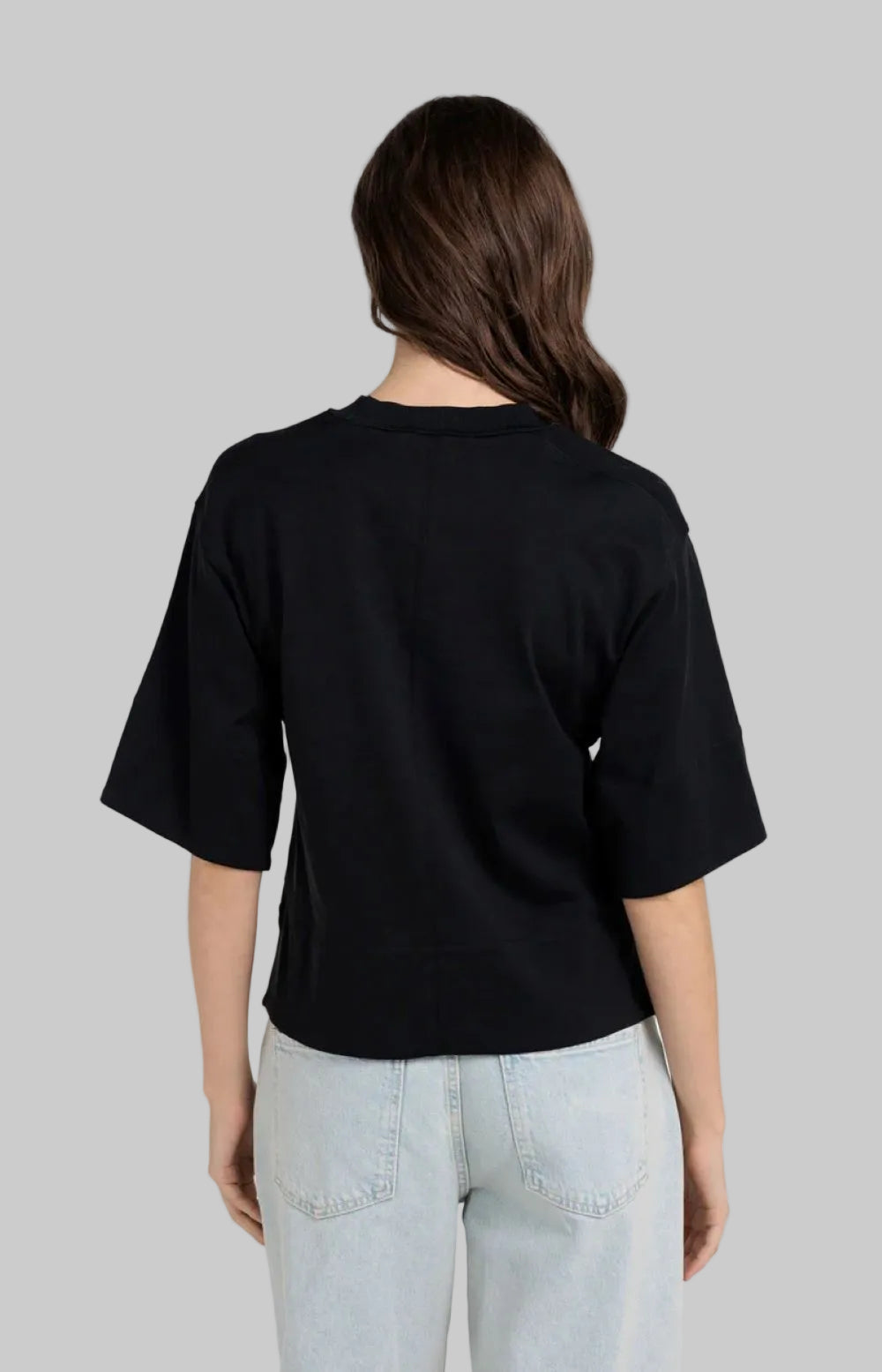 Jersey Top With Woven Details