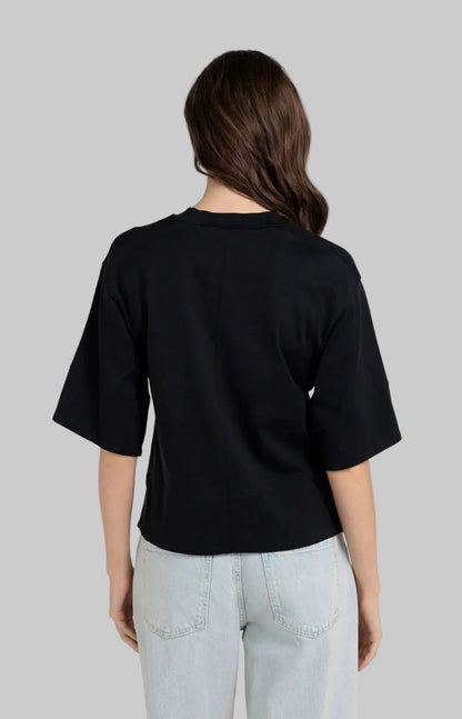 Jersey Top With Woven Details