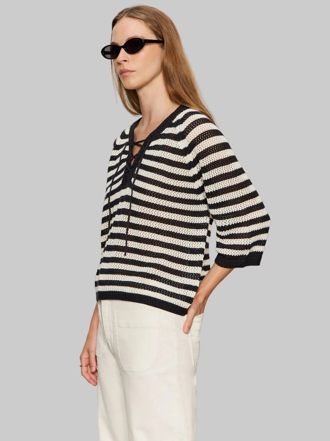 Lace Up Sweater