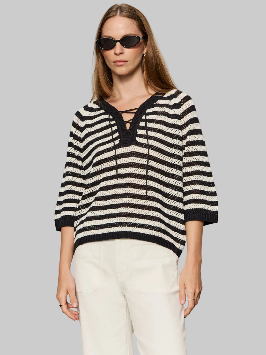 Lace Up Sweater