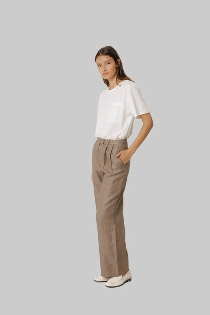 Pleated Linen Pant