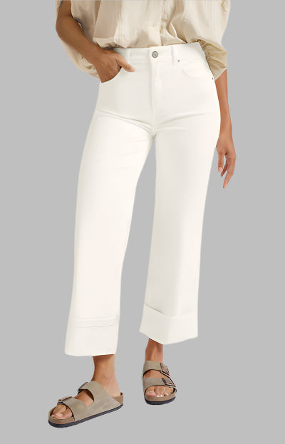 Mid-Waist Jean With Fixed Turned-Up Hem