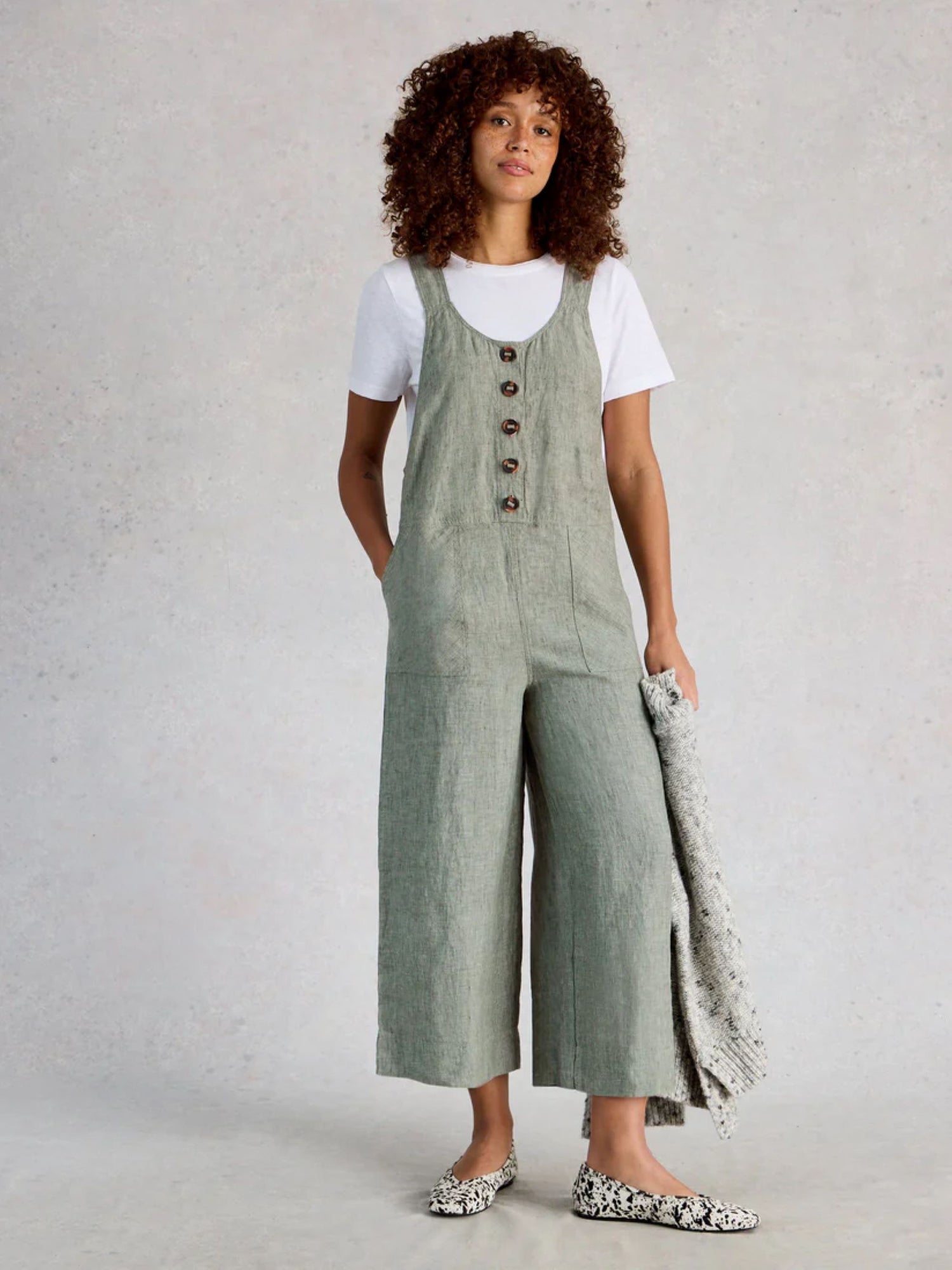Viola Linen Dungaree