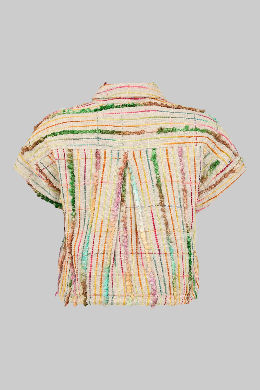 Multi Coloured Cropped Waistcoat