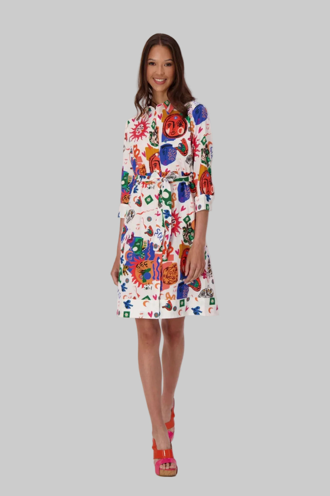Sun And Moon Shirt Dress