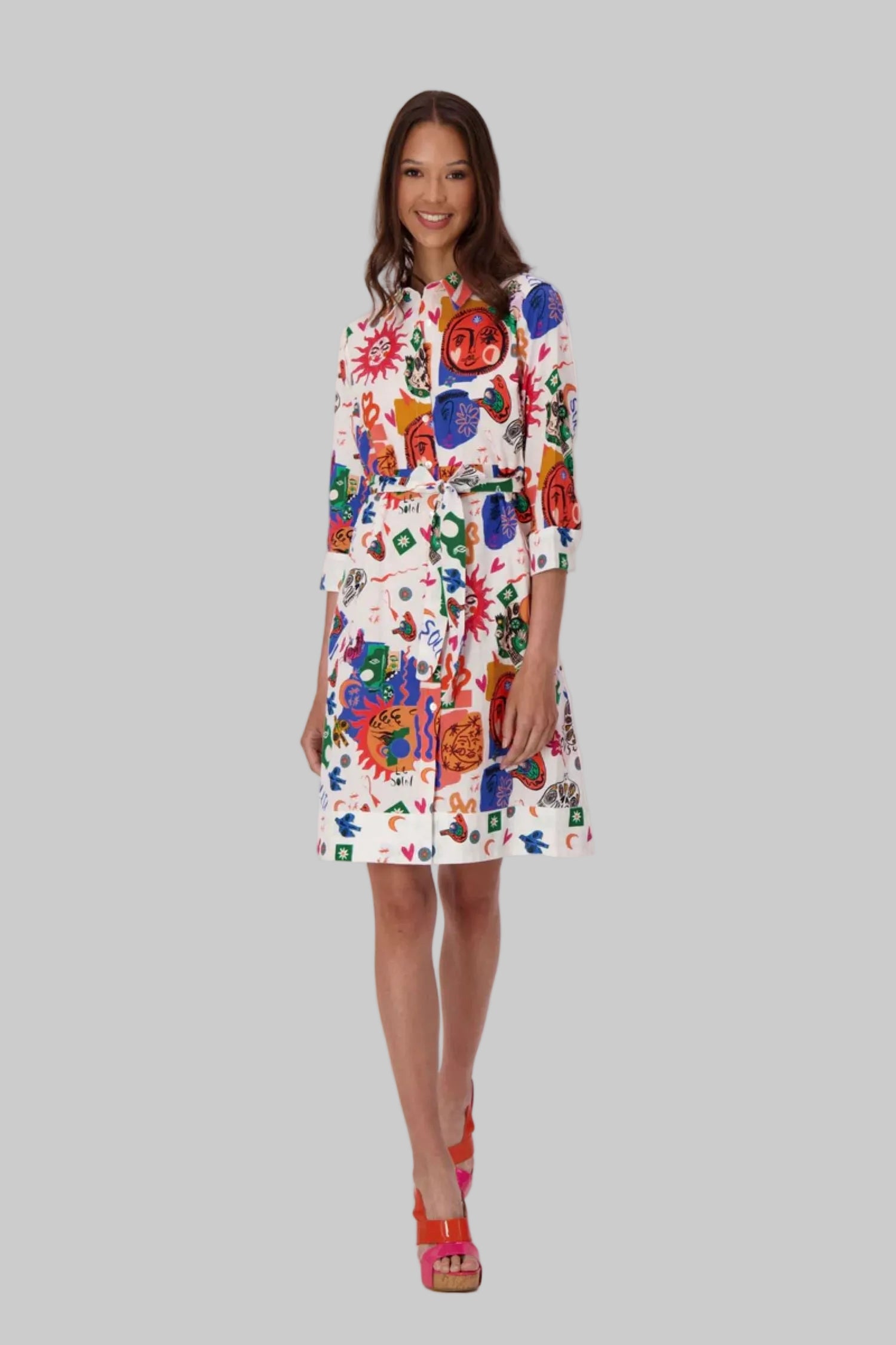 Sun And Moon Shirt Dress