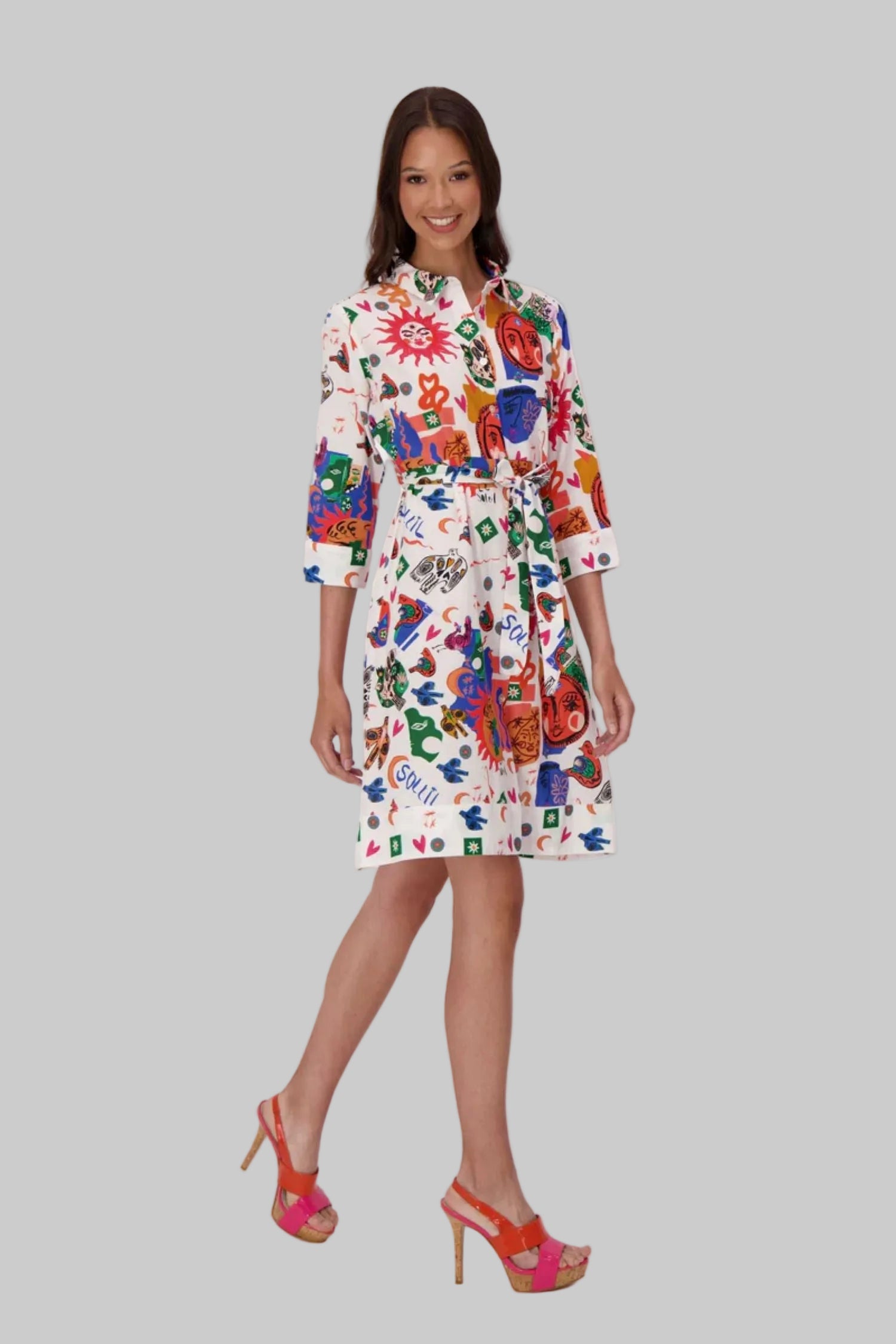 Sun And Moon Shirt Dress