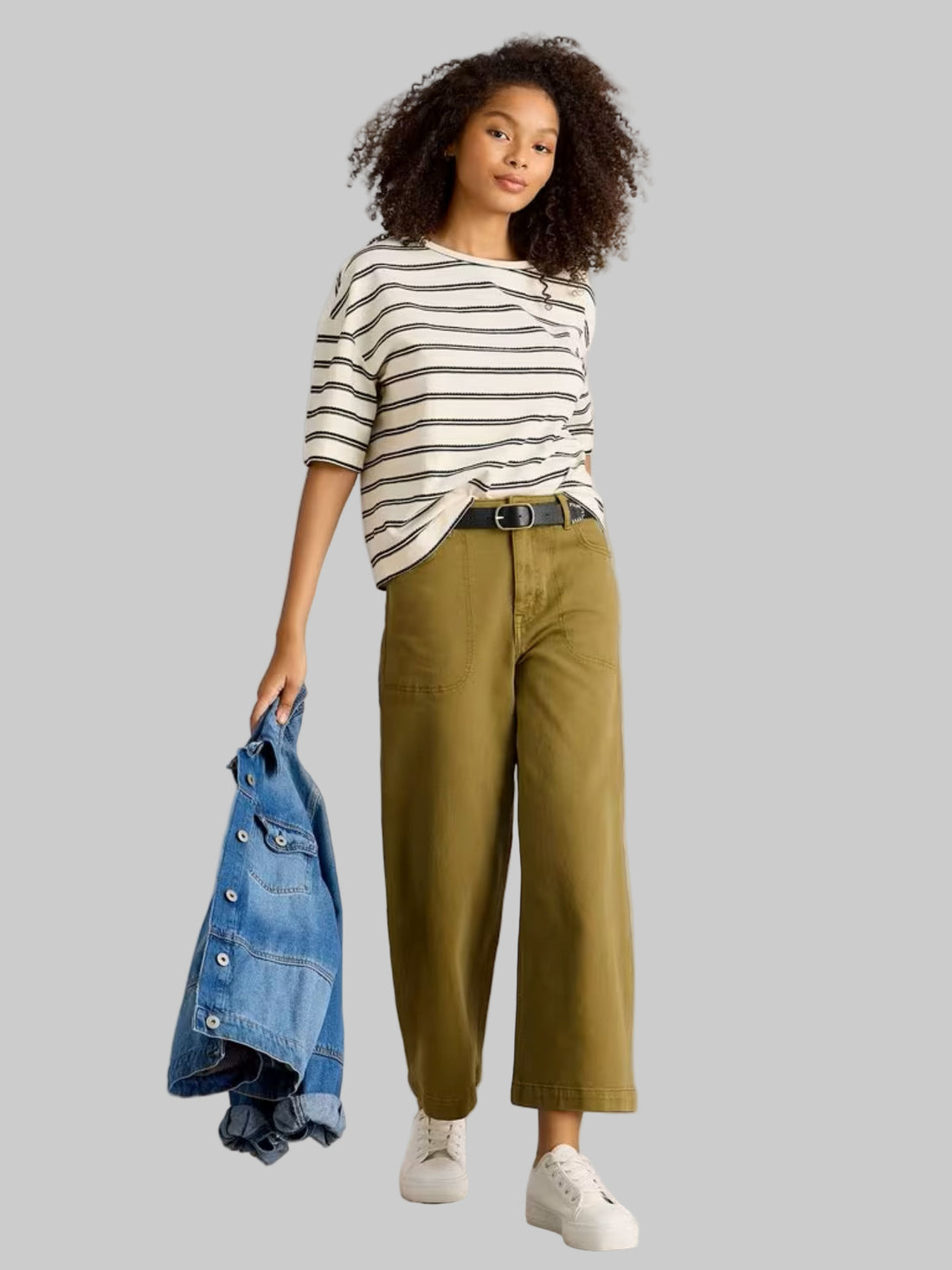 Crop Tai Wide Leg Jean