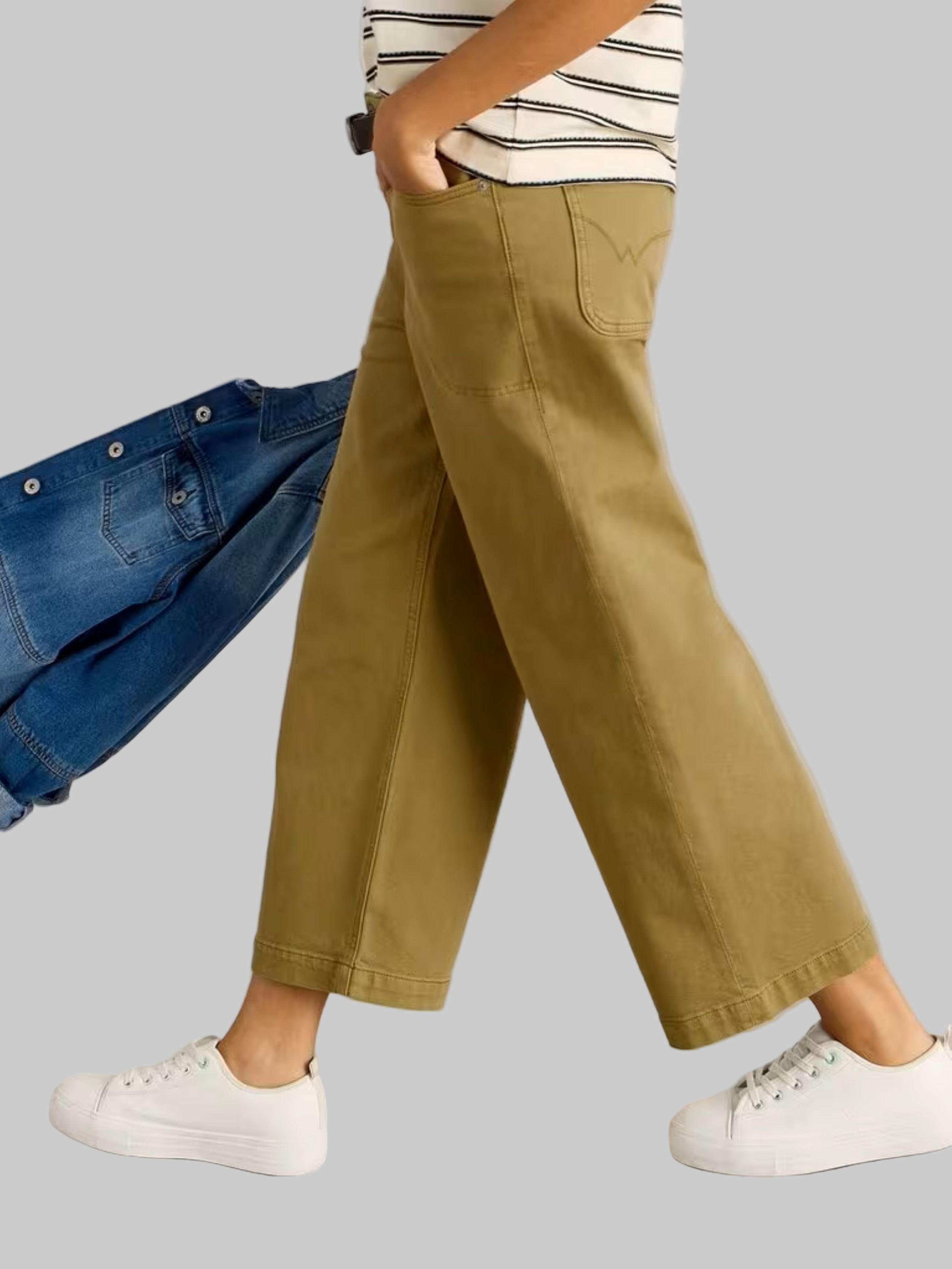Crop Tai Wide Leg Jean
