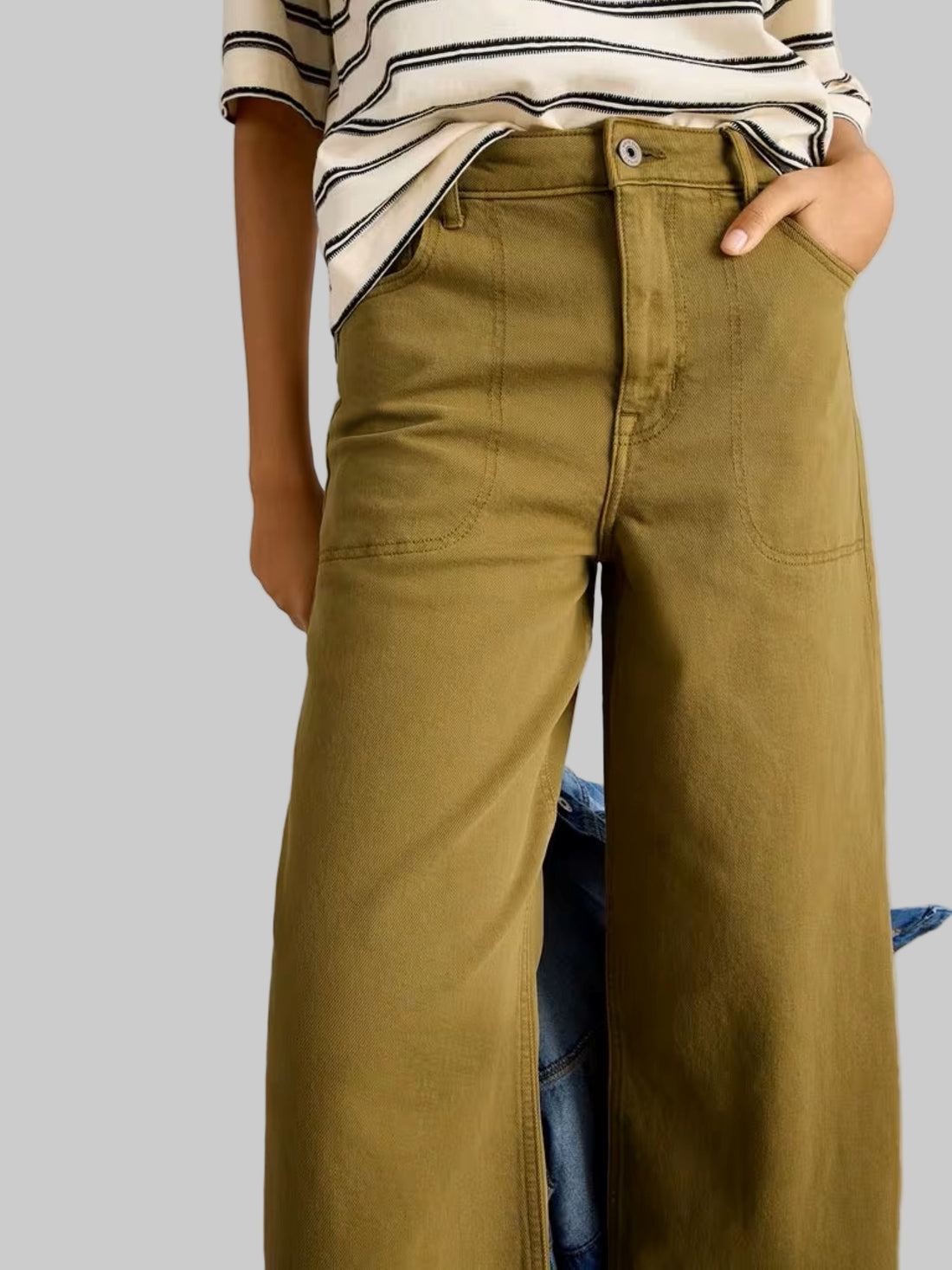 Crop Tai Wide Leg Jean