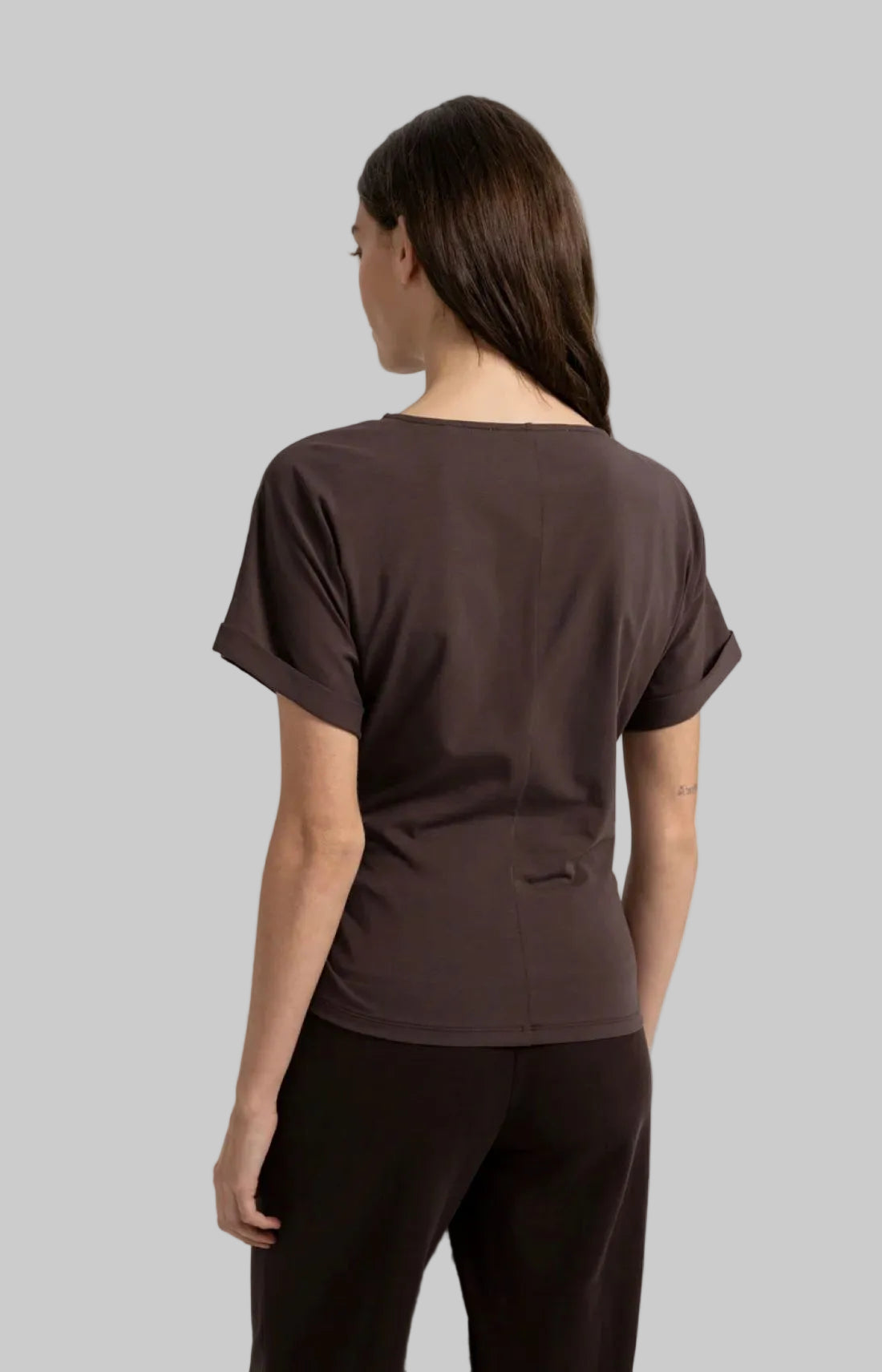 Top With Round Neckline - Knot Detail