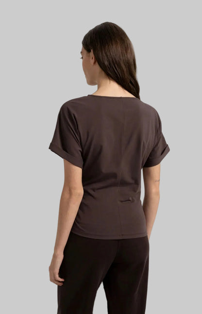 Top With Round Neckline - Knot Detail