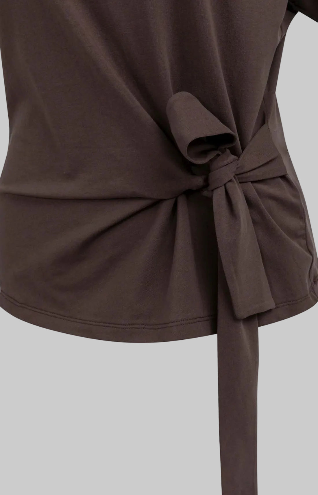Top With Round Neckline - Knot Detail