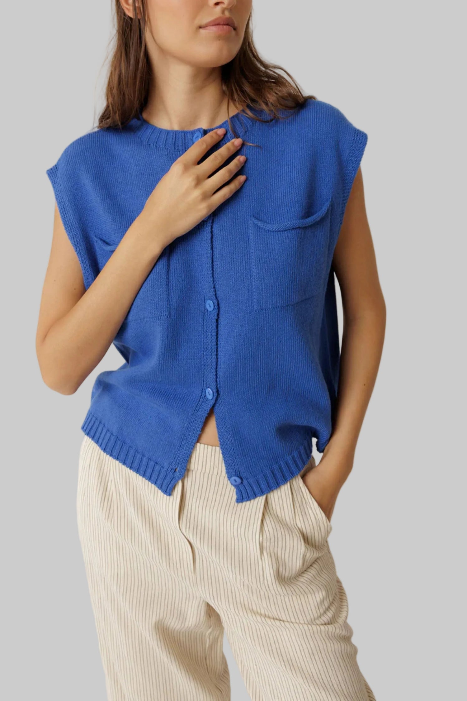 Boxy Vest With Pockets