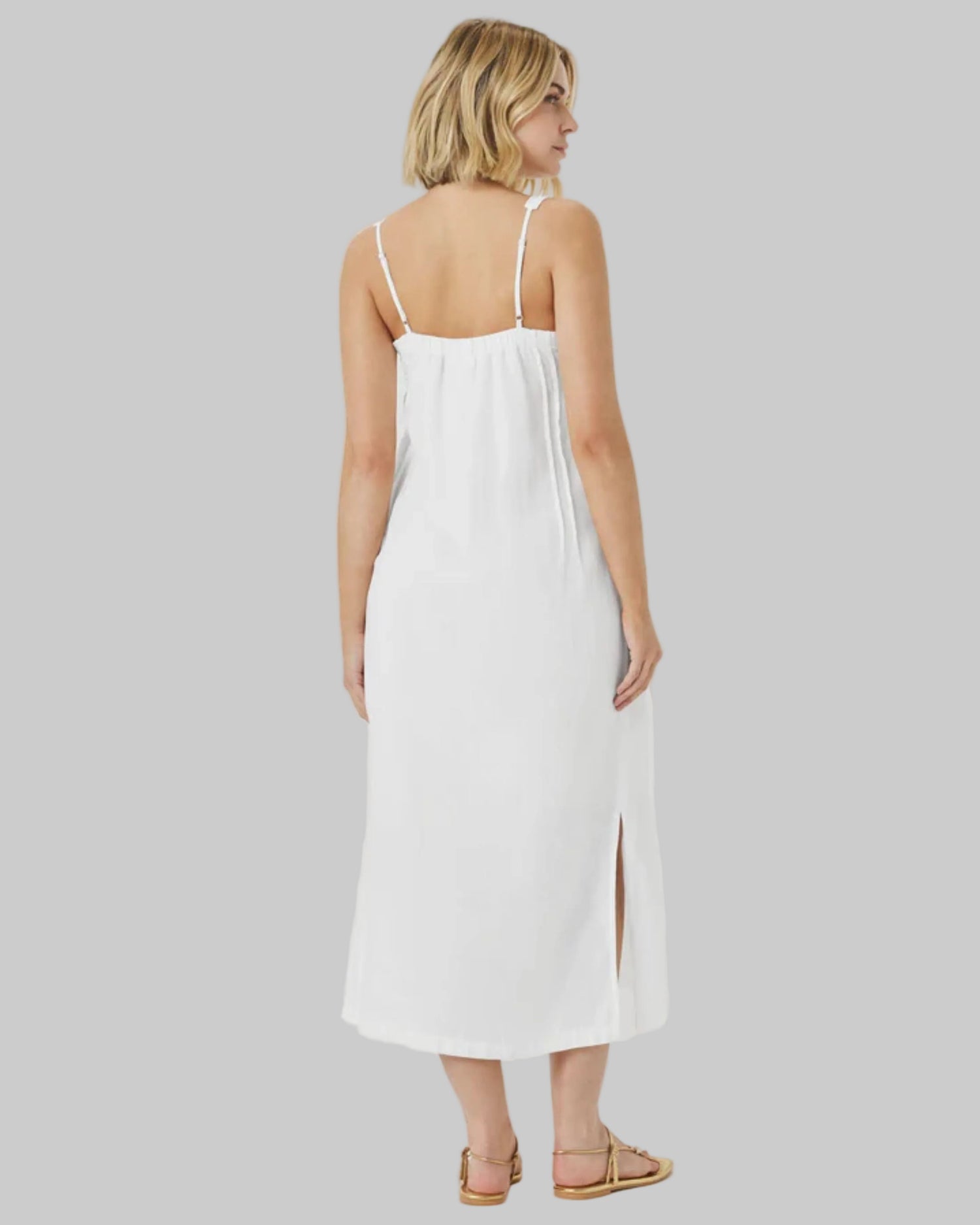 Stella Linen Midi Dress