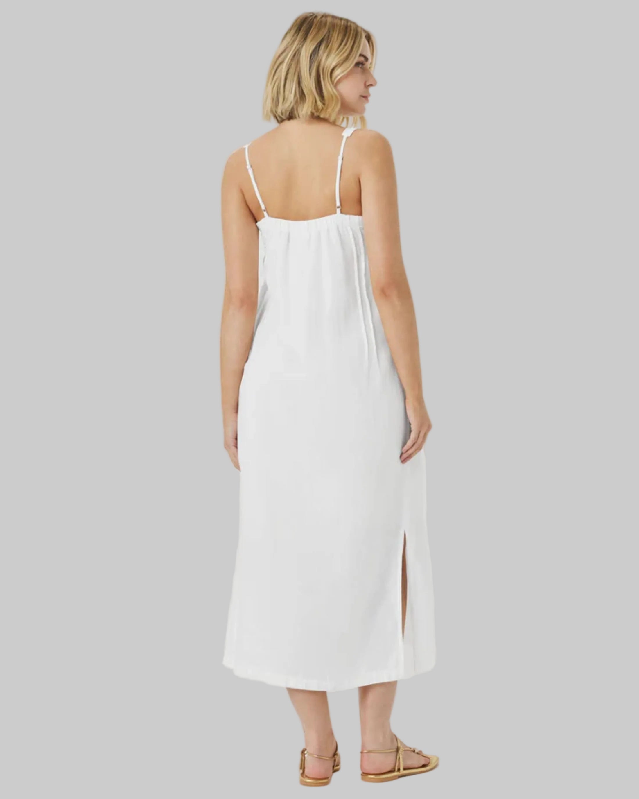 Stella Linen Midi Dress