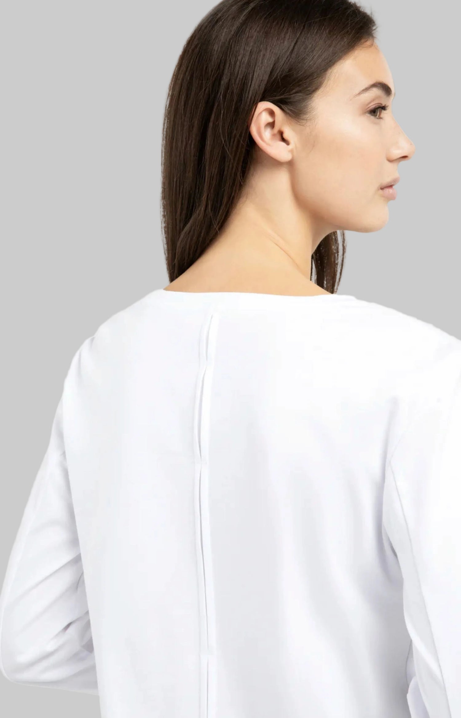Jersey Top With Long Sleeves And Woven Cuffs
